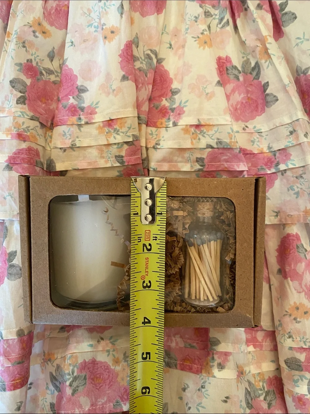Lemon Verbena Candle with Matches in a gift box